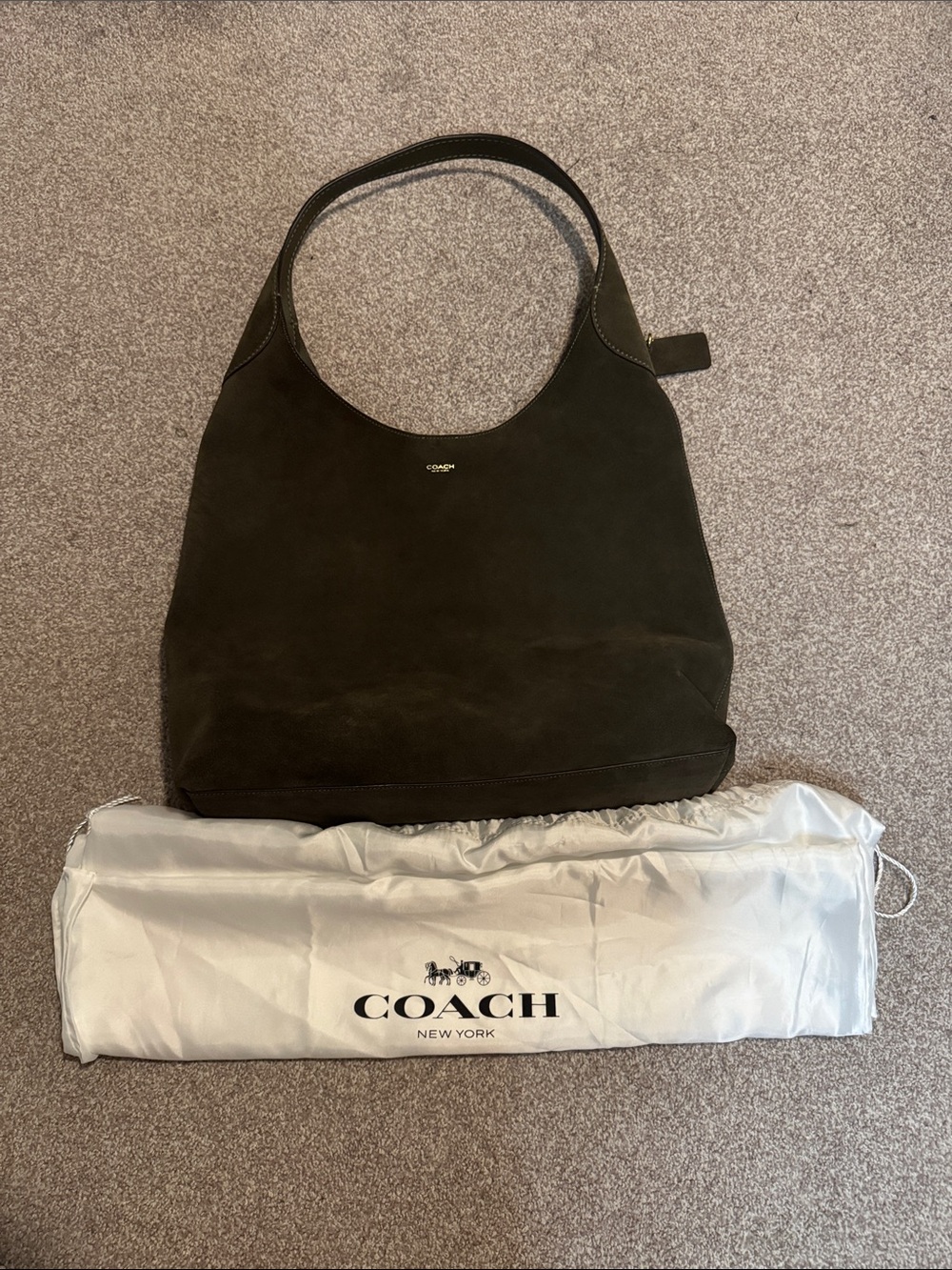 Coach Brooklyn 39 Suede in Olive